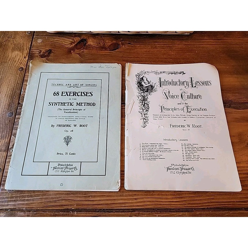 Vintage Antique Voice Lessons Sheet Music General Principle Of Vocalization Root